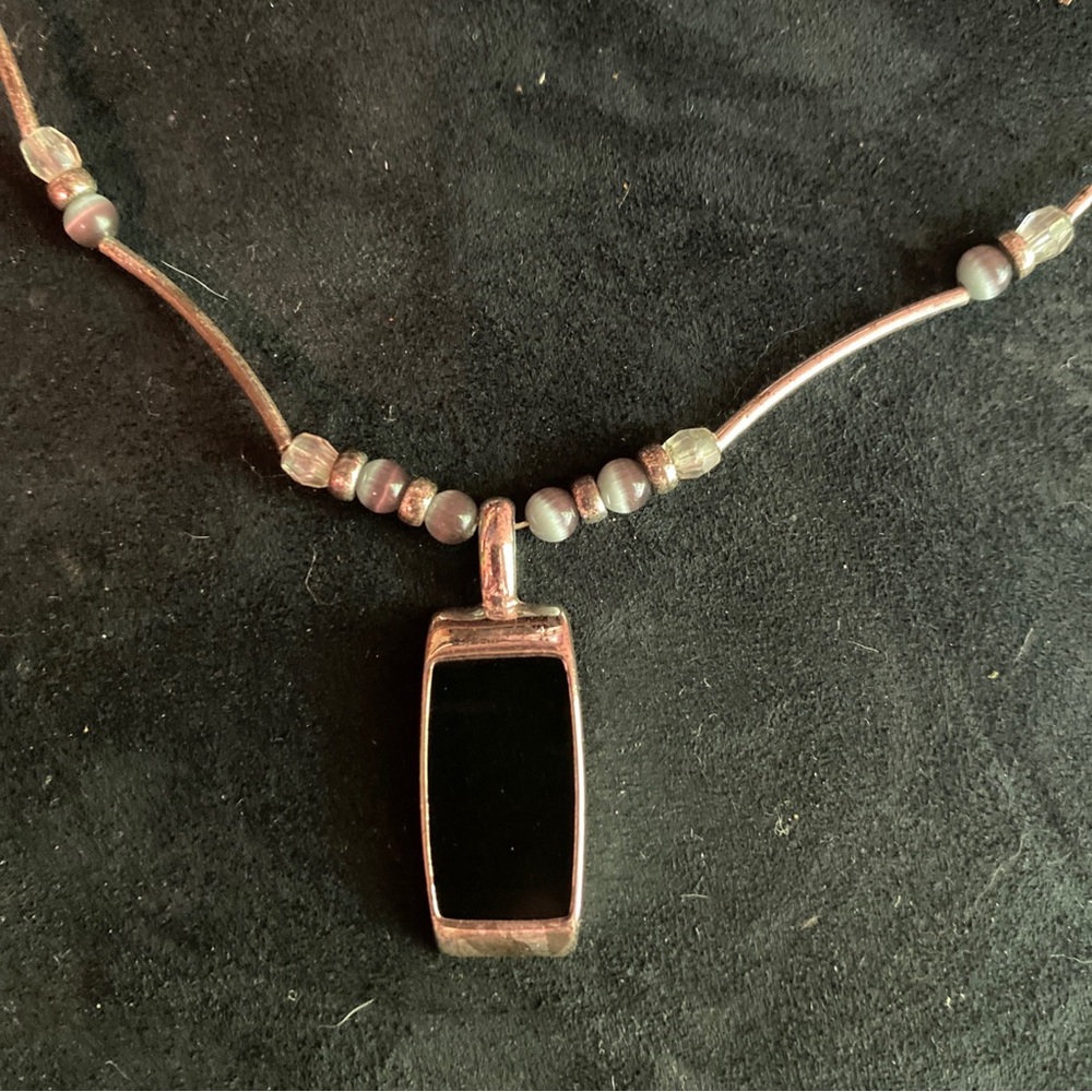 Kenneth Cole ladies necklace. Black square necklace